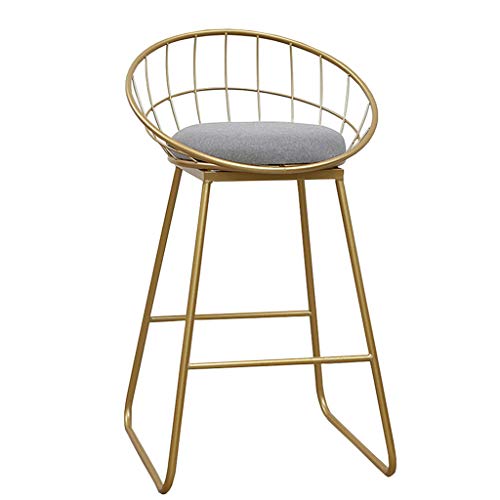 Sgabello da Bar Moderno da 26''/30'' sgabelli Bar Alti Moderni con Schienale e poggiapiedi, Sgabello Alto Sala da Pranzo Sedia da Cucina Seduta Grigia Senza braccioli