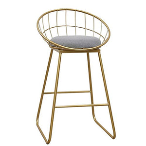 Sgabello da Bar Moderno da 26''/30'' sgabelli Bar Alti Moderni con Schienale e poggiapiedi, Sgabello Alto Sala da Pranzo Sedia da Cucina Seduta Grigia Senza braccioli