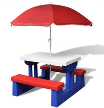 ZHFF Tavolo da Picnic per Bambini con ombrellone Tavolo da Giardino Panca Set ombrellone Ombrellone da Esterno per Bambini Ombrelloni da Esterno