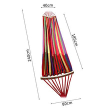 You's Auto Amaca in Cotone da Esterno per Giardino Singolo Amaca da Giardino 240 x 80 cm Fino a 200KG con Corda 2 x 2m per Viaggio Camera e Giardino (con Supporto)