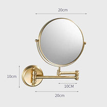 Specchio Ingranditore, Specchio da Trucco, Bagno 3X Ingrandimento Doppio Lato, 20 cm Doppio Faccia Specchio a Parete, Specchio da Parete Girevole e Rotondo, Allungabile, per Bagno, Spa, Hotel