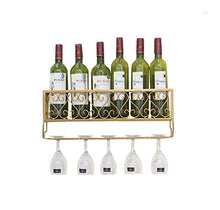 Wine Rack, Wine Rack 6-Bottle fissato al muro Wine Rack Soggiorno Cucina bagagli Rack Cup Holder Rack WTZ012