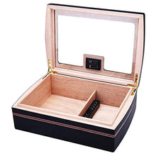 JKCKHA Vetro Tetto apribile Cassetta Elettronica igrometro Cigar Humidor
