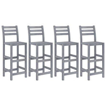 vidaXL Set da Bar da Giardino 5 pz Grigio in Legno Massello di Acacia