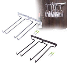 Portabottiglie 1 pz Appendiabiti da parete Forniture Calici da appendere Sotto l'armadio Portaoggetti da cucina per la casa Scaffale Bar Portabottiglie Portabottiglie Doppia fila Utile da appoggio i