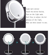 Specchio per Il Trucco, Specchi per Il Trucco del Bagno Specchi Portatili Specchio ingranditore 5X ingrandito Illuminato a Doppia Faccia Rotondo, Specchi da Barba Specchio ingranditore