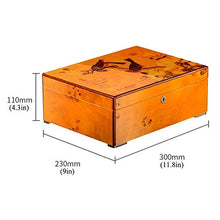 Adesign Handmade Cigar Humidor for 35 Conti, Cigar Box Set con igrometro e umidificatore, Portatile Classico Legno di Cedro Cigar Humidor
