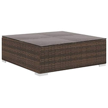 Tidyard Set 12 pz Divani Modulari Angolari da Giardino in Polyrattan Marrone con Cuscini,Set Divani da Esterno in Rattan,Divano Angoalre ad Angolo,Divano Modulare,Divano con Penisola,Poltrona e Divano