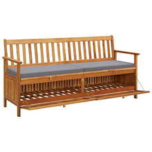 vidaXL Cassapanca con Cuscini da Giardino 170 cm Massello d'Acacia