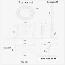 Sconosciuto Progettazione Vanità di vanità lusso arredo bagno in marmo 110x83x60 Bianco Nero NUOVO