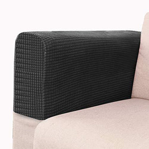 BESPORTBLE Loveseat - Copribraccioli per poltrona, in tessuto elastico, per ufficio, casa, reclinabile, per divano, 2 pezzi, colore: nero - Arredi Casa