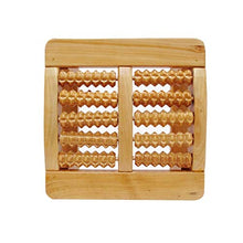 HYYDP Bagno Sgabello Sgabello da Bagno cipresso Massaggio Sgabello Bagno Sgabello Passo Sgabello Moda Creativo Massaggio ai Piedi Perline Massaggio (Colore: Marrone, Dimensioni: 23 * 23 * 11,5 cm)
