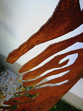 Zen Man ruggine Giardino frangivista in Metallo 1 mm ruggine Recinzione Giardino Decorazione antiruggine Parete frangivista H165 x 50 cm 030935-1
