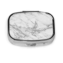 Portapillole quadrato Portapillole da viaggio Portapillole da viaggio Elegante elegante bianco grigio argento glitter marmo dispenser medico per vitamine Sup