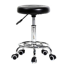 ZXYDD Sgabello rotondo con linee di rotazione sgabello da bar, regolabile a gas, per parrucchieri, manicure, massaggi, spa, salone di bellezza, colore nero