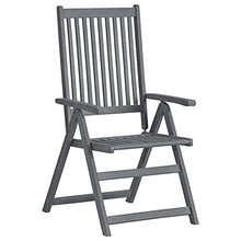 Tidyard Set 5/7 pz da Pranzo da Giardino in Legno Massello di Acacia Grigio,Set Tavolo e Sedie da Giardino per Esterno in Legno,Set Tavolo Estensibile Allongabile e 4/6 Sedie da Giardino in Legno
