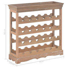 vidaXL Mobile Portavini Design Elegante Senza Tempo Spazioso Funzionale Resistente Solido Cantinetta Portabottiglie Mobiletto Vino Marrone MDF