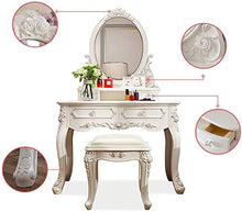 HLZY Scrivania Vanity per Camera da Letto Tavolino Moderno condimento in Legno massello Camera da Letto Francese tavolino Semplice Rurale Principessa Piccolo Appartamento Color : Style 1 (80cm)
