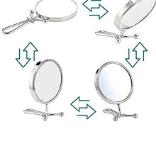 AJH Specchi da Barba Specchio ingranditore 3X con ingrandimento su Due Lati - Specchio per Trucco ingrandito 6 Pollici in Metallo ad Alto ingrandimento Specchio da Trucco