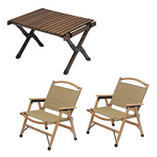XZQ Tavolo E Sedie Pieghevole in Legno da Esterno Portatile da Campeggio Set da Picnic Pesca Giardino Balcone Barbecue da Viaggio Tuta in Tre Pezzi (Color : Brown(C), Size : 90 * 60 * 43cm)