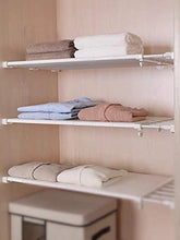 AEVEL telescopico Storage Rack-Kithchen, per armadi, Bagno, Caddy, Guardaroba, armadi, Scomparto Raccogliere Prop-Scaffale Estensibile Regolabile 56-95 cm Bianco
