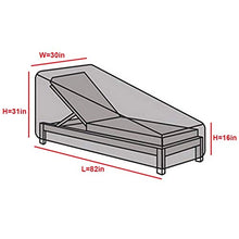 STZYY Fodere per mobili da Giardino, Fodere per Chaise Longue da Patio, Resistente agli Agenti atmosferici in Tessuto Oxford Anti-UV Impermeabile per Esterni, Facile da Usare, Marrone, 82x30x31 po