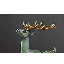 BNMKL portabottiglie - Decorazioni Art Craft Resina Scultura Verde Alce Portabottiglie Europeo per Soggiorno