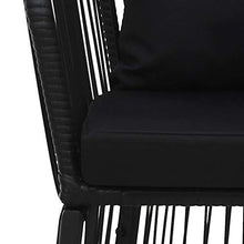 Festnight 2 Pezzi Sedie da Esterno Sedie da Giardino con Cuscini Poltrona in Rattan PVC 57 x 54 x 78 cm Colore Nere