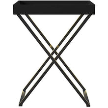 ASPECT Vassoio Pieghevole per maggiordomo Hopkins (Ottone Nero/Opaco), Legno, 54 x 38 x 72 cm