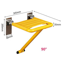 LXLAMP Sgabello Doccia Antiscivolo Regolabile in Altezza Sgabello da Doccia in Acciaio Inossidabile Giallo Montaggio A Parete Sedile Medico Pieghevole Vecchia Sedia da Bagno Sgabello da Bagno