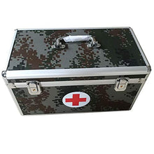 Jack Armadietti farmacia KKYY Scatola per Medicazione con Chiusura Multiuso Mimetica, con Scomparti Scatola di Immagazzinaggio per Prescrizione A Prova di Bambino 36 × 19 × 20 Cm Verde