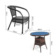 HLZY Tavolo in Vimini in Rattan mobili in Patio e Set Sedia, Set di mobili da Giardino in Rattan tavola e sedie Patio Set Patio Giardino d'inverno all'aperto per Giardino all'aperto a Bordo Piscina