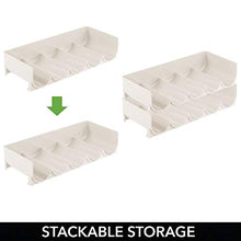 mDesign Set da 2 scaffali per bottiglie di vino impilabili – Portabottiglie in plastica per 10 bottiglie – Organizer in plastica per ogni tipo di bottiglia – beige