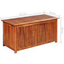 vidaXL Massello di Acacia Cassapanca da Esterno 117x50x58 cm Panca Contenitore
