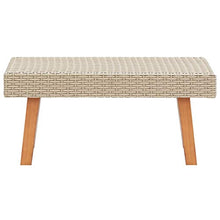 Festnight Tavolino da Giardino | Tavolo da Esterno in Polyrattan Beige,Robusto e Durevole,70 x 50 x 33 cm
