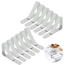 HCYY Clip per tovaglia 12 Pezzi Clip per tovaglia Multi-Funzione in Acciaio Inossidabile Tovaglia per tavoli Coprivaso Clip per Supporto Morsetti Strumento per Feste
