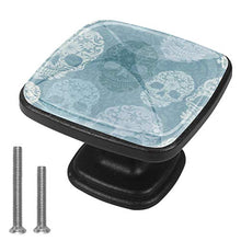 Rose teschio halloween 4 PCS Pomelli per Porta, Pomolo per Mobile, Pomelli per Mobili con Viti, Maniglia per Armadietto, Pomelli per Porta, Pomelli per Cassetti per Porta, Armadio, Cassetto e Credenza