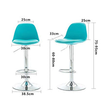 XM&LZ Regolabile Swivel Bar Stool con Schienale,Cucina Pub Sala da Pranzo Sedie da Banco,Sedile A 360 Gradi Sedia Swivel Bar Sgabelli da Bar-Verde 15x13x10in