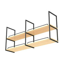 Portabottiglie Rustico da Soffitto, Mensola A Soffitto A 2 Ripiani Nera, Espositore E Ripiani per Ristorante E Famiglia, per Decorazione E Stoccaggio, 3 Dimensioni (Size : 120 * 30 * 80cm)