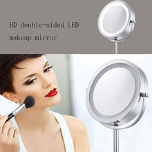Specchio per Il Trucco, Specchi da Bagno per Parete con Mensola Specchi da Viaggio per Le Donne Specchio per Il Trucco Illuminato A LED, Specchio con Ingrandimento 10X con Luce