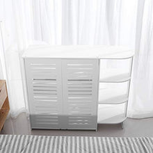 EBTOOLS Scarpiera da ingresso, Mobiletto ingresso, Cassettiera camera da letto,Armadietto bagno terra di Legno comodini camera da letto Multiuso,per Salotto e Cucina 94 * 76 * 31 cm Bianco