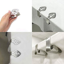 Bozaap - Clip per tovaglia in acciaio inox, 4 pezzi, regolabili, per casa, picnic, feste, matrimoni, all'aperto e al chiuso