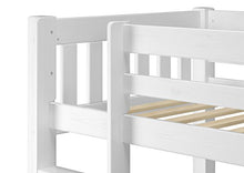 Erst-Holz Letto a Castello Bianco per Ragazzi per materassi 90x200 in Pino con doghe rigide 60.06-09W