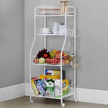 &ripiano di stoccaggio Scaffalature Unità multifunzione Casa Soggiorno Camera da letto Protezione ambientale a pavimento Mobile carrello per ripiano bianco Scaffale di finitura