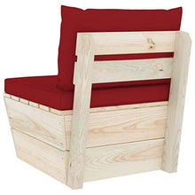 vidaXL Divano Centrale da Giardino su Pallet e Cuscini Legno di Abete