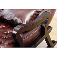 XinQing-Sedia a Dondolo Sedia a Dondolo in Pelle Nordic Wood Solid Legno Pigri Lazy Tempo Libero Divano Sedia reclinabile Giardino Giardino Sedia Sedia, Sedia anziana, Marrone Scuro