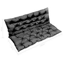 vidaXL - Cuscino per dondolo Hollywood, 120 cm, colore: Nero/Grigio