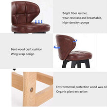 WENJUN Chair La Rotazione Sedile con sgabelli, Altezza Regolabile in Cuoio Moderna Cucina Bar Sgabello bancone, (Color : Brown)