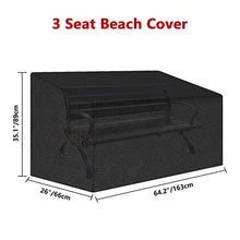 Copertura per panca da giardino a 3 posti, impermeabile per panca da esterno con tessuto Oxford resistente 210D, copertura per panca da patio (163 x 66 x 89 cm).