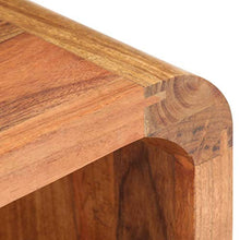 Dioche Comodino con 1 cassetto in legno di acacia massiccio, design industriale, 40 x 30 x 60 cm, finitura in palissandro